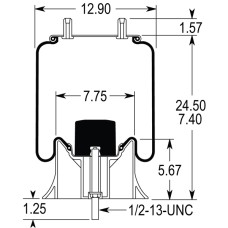 Air Spring Assembly - Intrax 14" to 17" / Trailer